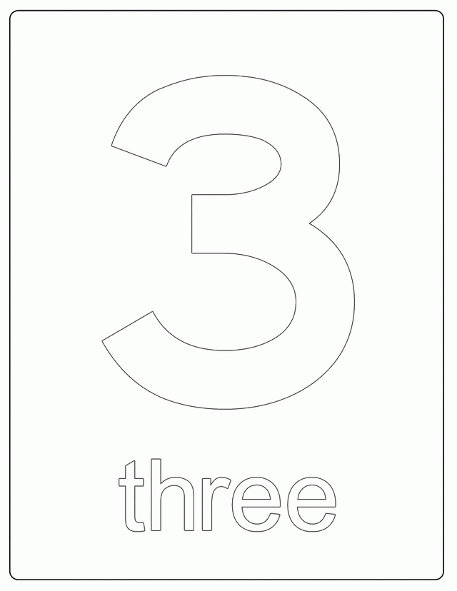 Number 3 Free Printable