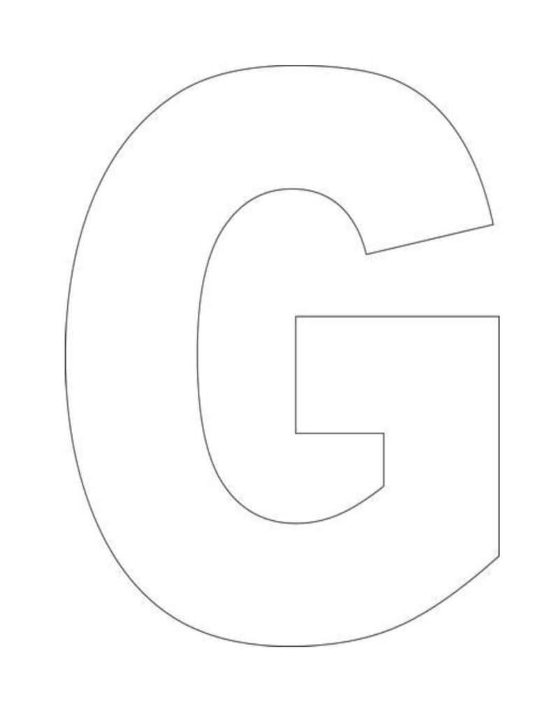 Letter G Template Free Printable - Printable Crossword Puzzles, Bingo ...