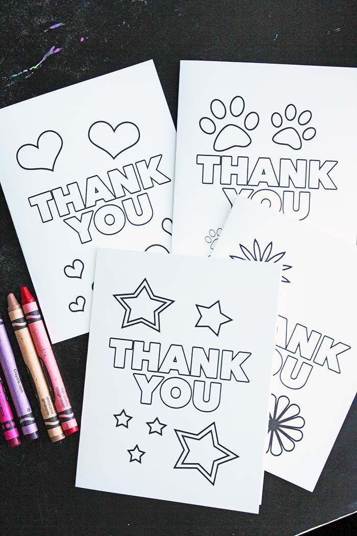 Printable Thank You Cards For Kids