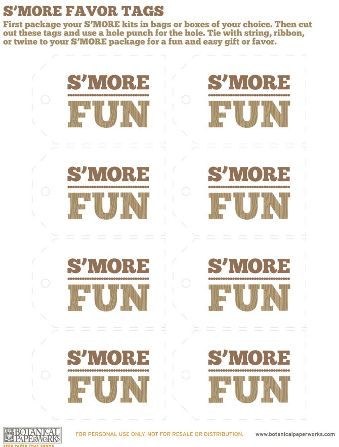 S'more Fun Free Printable