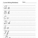 Practice Cursive Writing Worksheet Free Printable