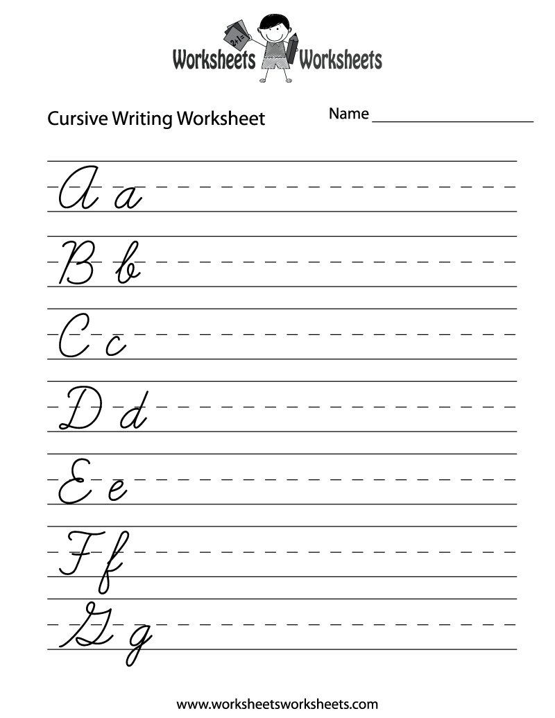 Free Printable Cursive Worksheets