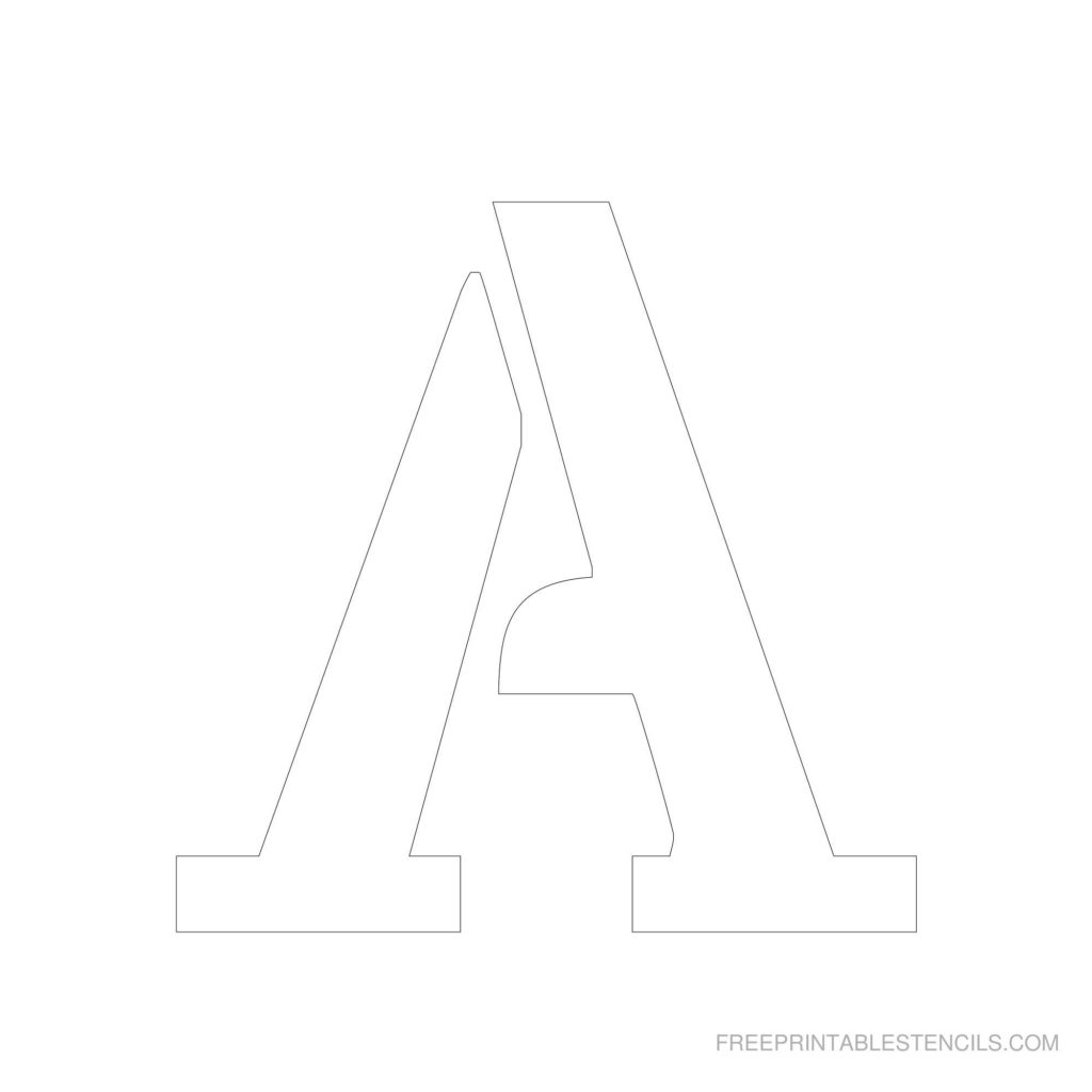 Printable 6 Inch Letter Stencil A Free Stencils