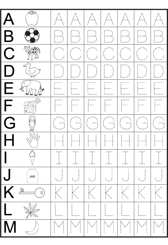 Printable ABC Traceable Worksheets Activity Shelter