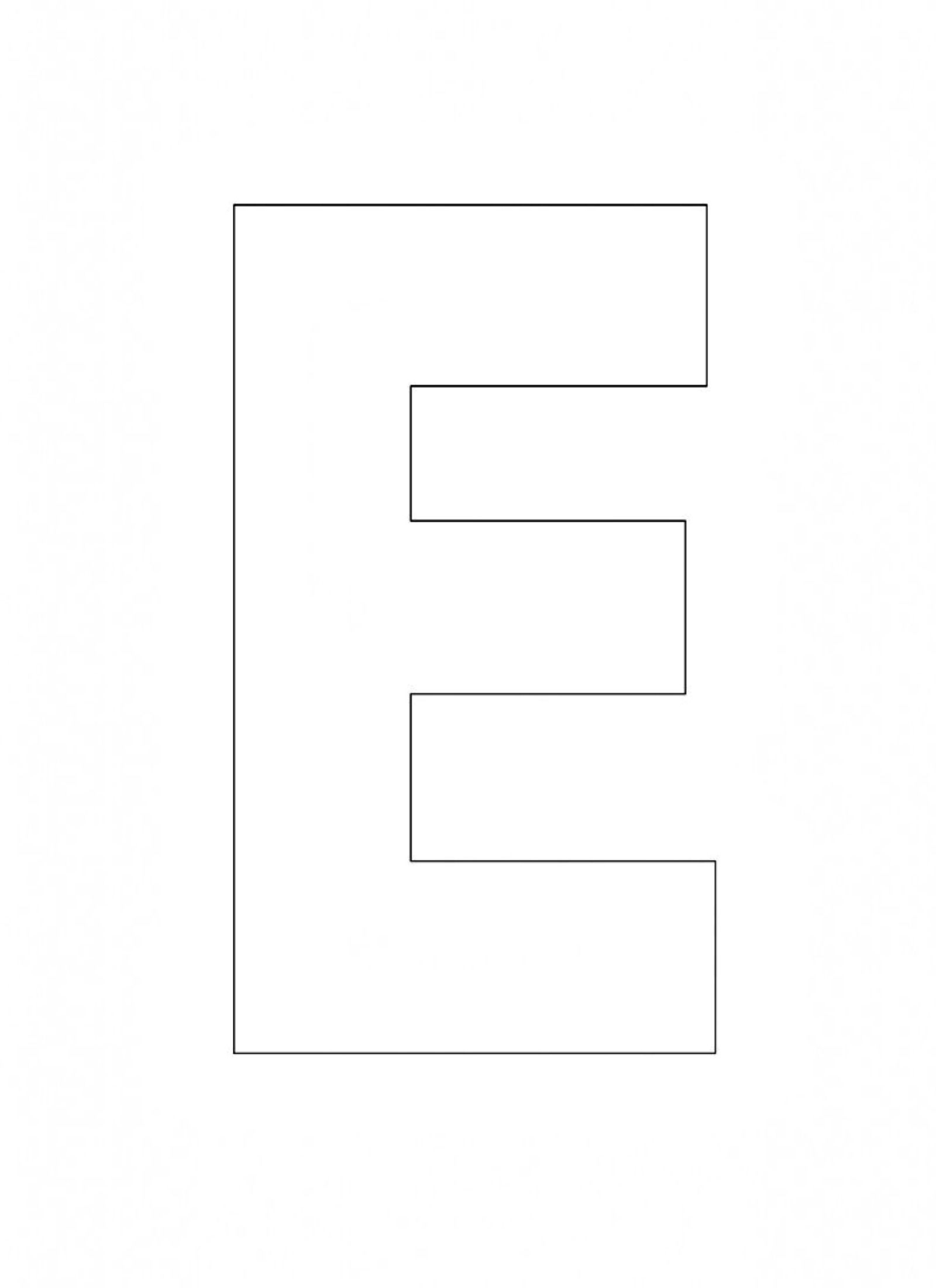 Letter E Printable