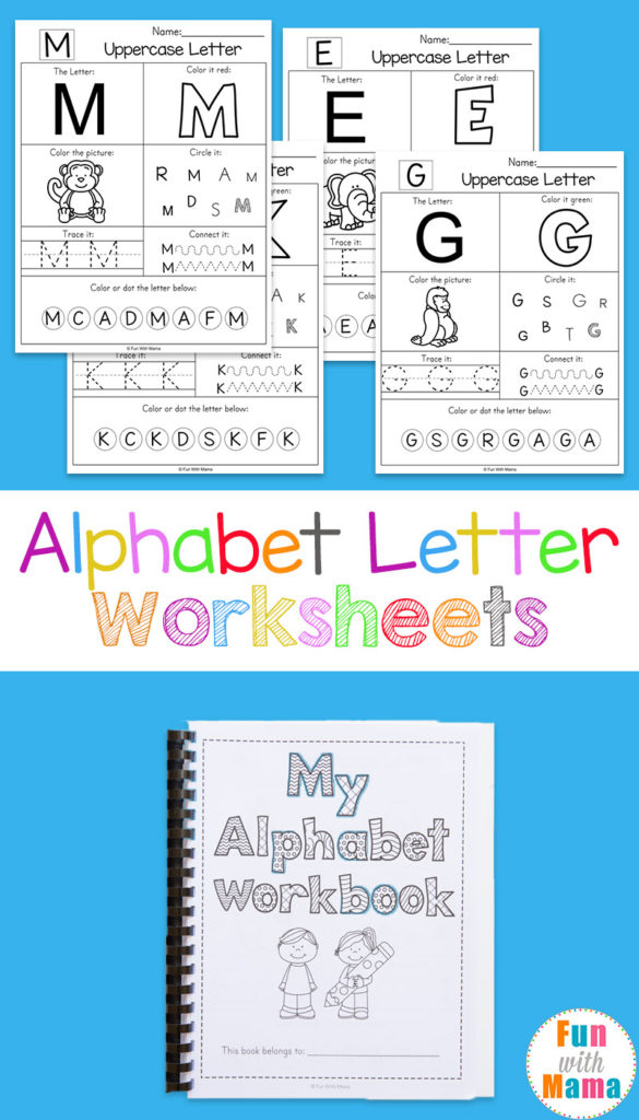 Printable Alphabet Letter Worksheets Fun With Mama