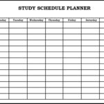 Printable Blank Study Planner Calendar Template PDF Word