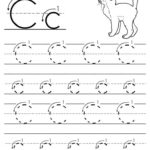 Printable Letter C Tracing Worksheet With Number And Arrow