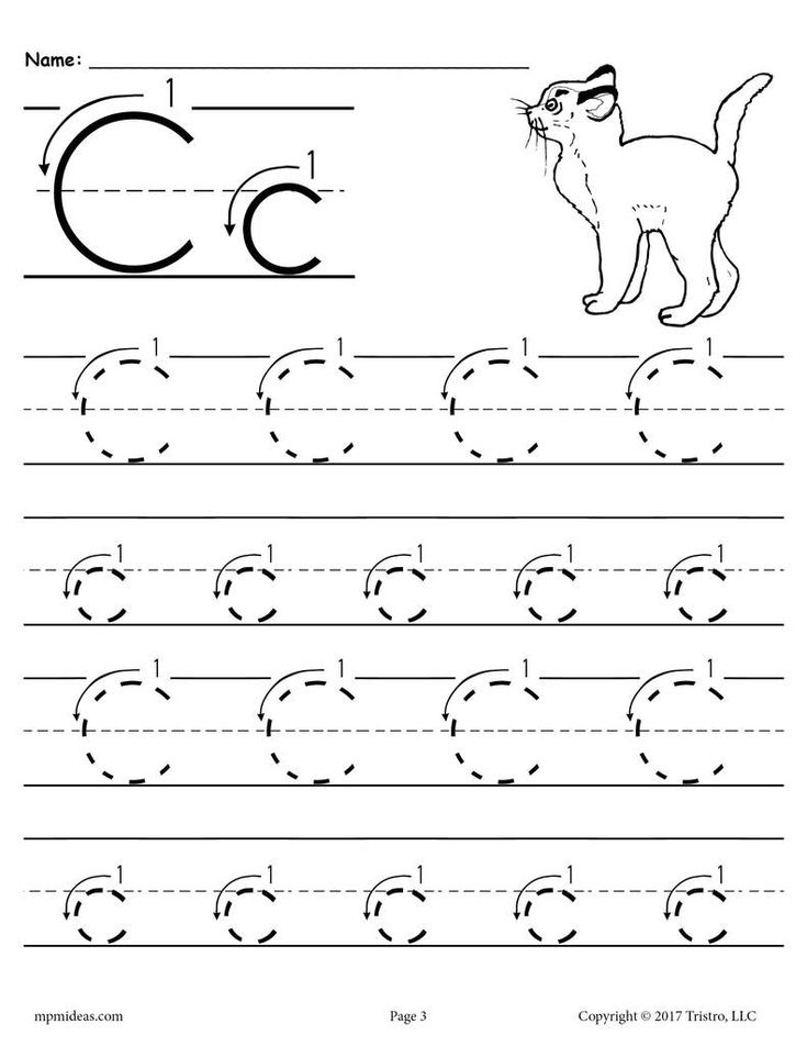 Tracing The Letter C Free Printable