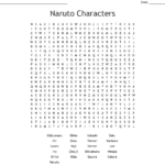 Printable Naruto Crossword Puzzles Printable Crossword