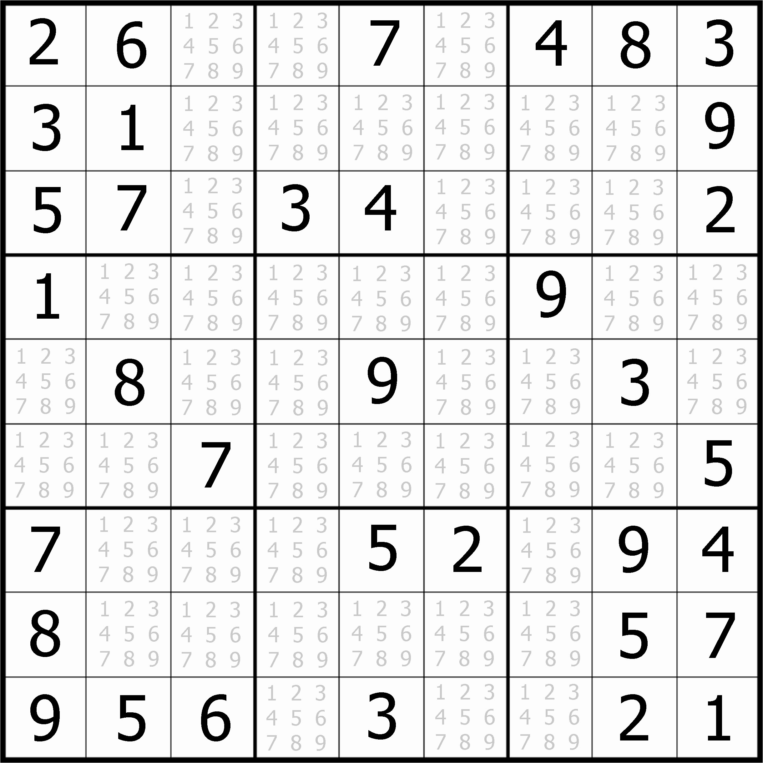 Free Printable Sudoku