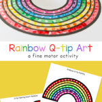 Rainbow Q Tip Art Printable Fun With Mama