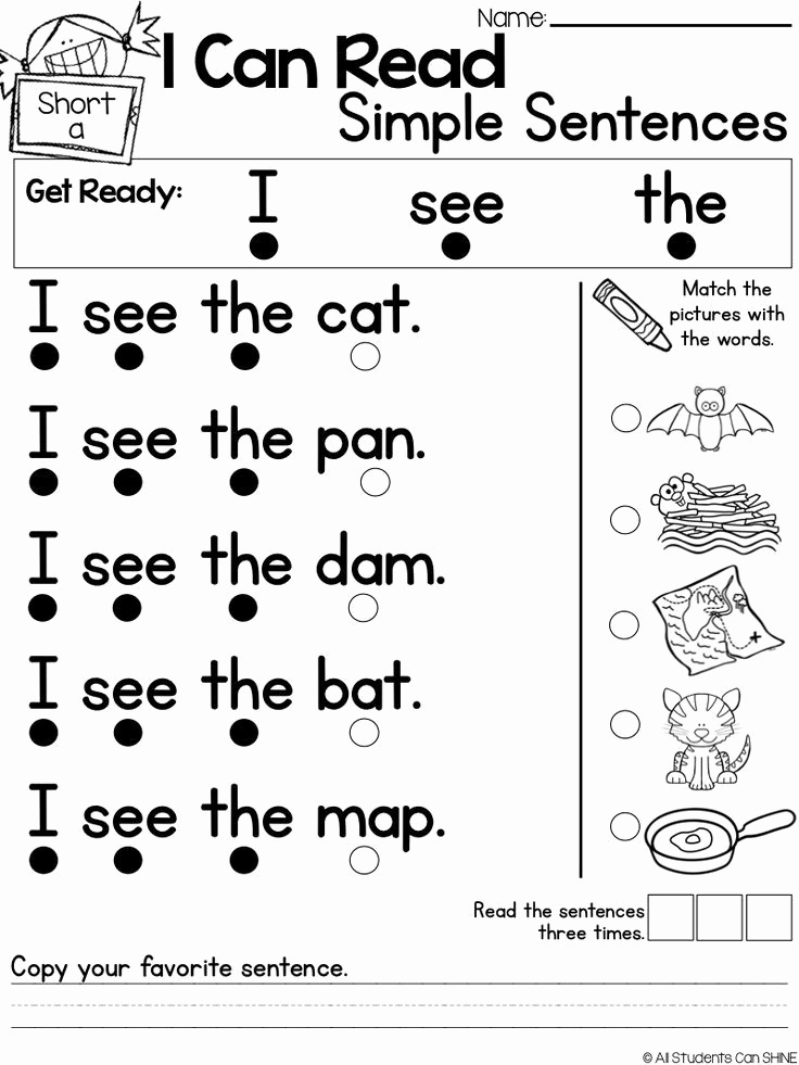 Kindergarten Reading Worksheets