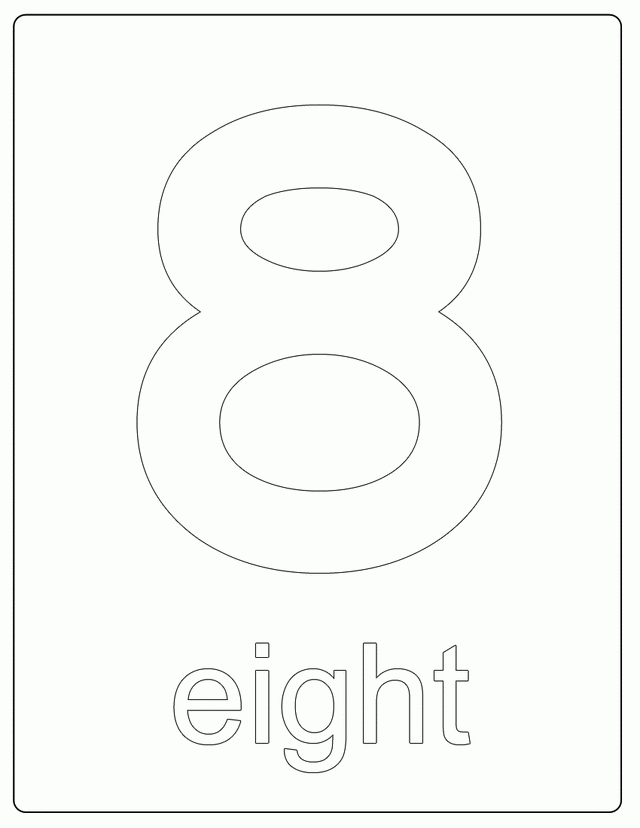 Number 8 Free Printable