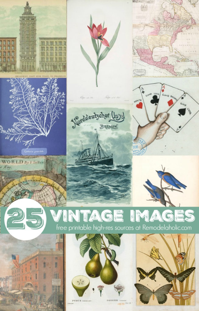 Remodelaholic 25 Free Printable Vintage Images