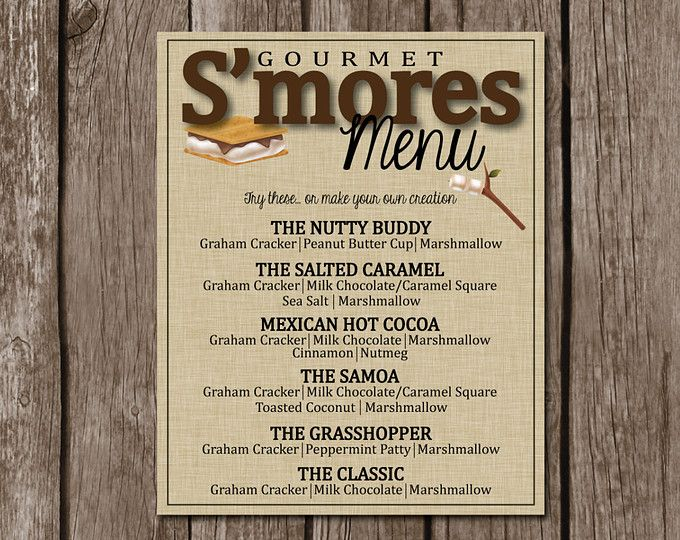 S'mores Bar Free Printables