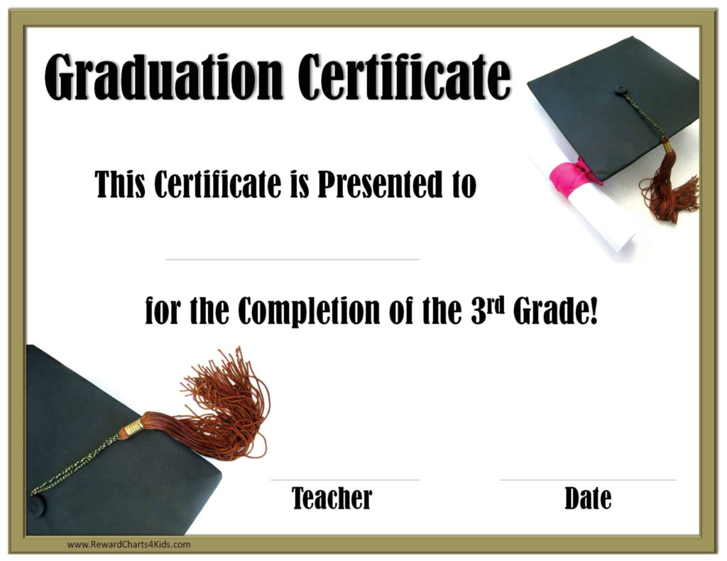 School Graduation Certificates Customize Online With Or