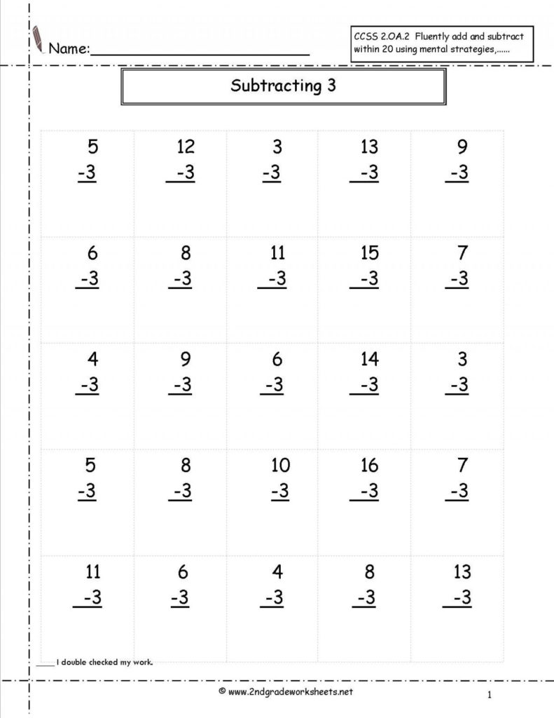 Second Grade Addition And Subtraction Worksheets