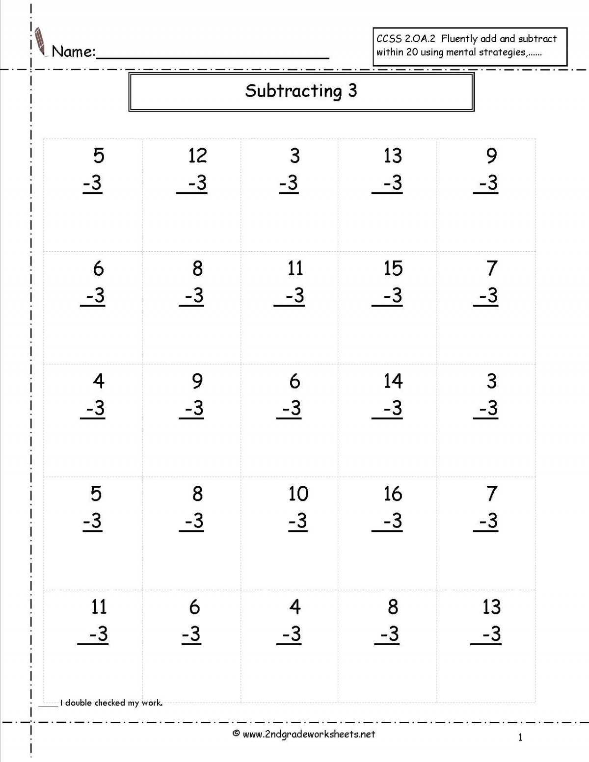 Second Grade Math Worksheets