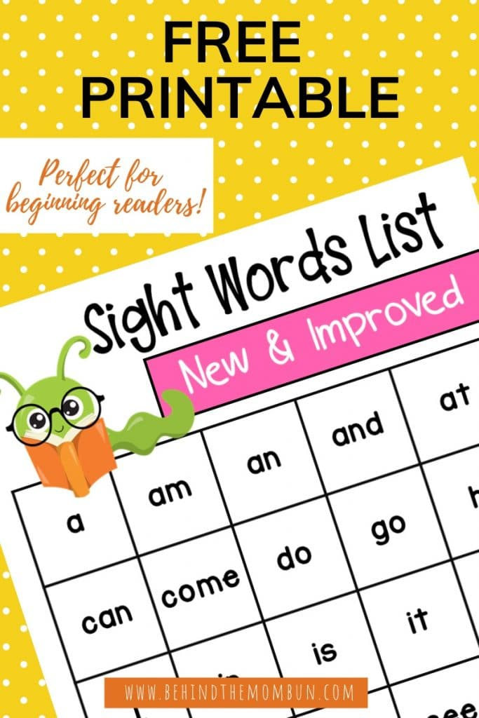 Free Printable Sight Words