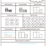 Sight Word The Printable Worksheet MyTeachingStation
