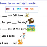 Sight Words Worksheet 2 Worksheet