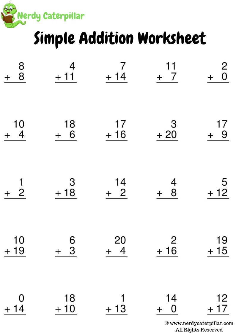 Simple Math Worksheets