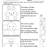 Spring Reading Worksheet For Kindergarten
