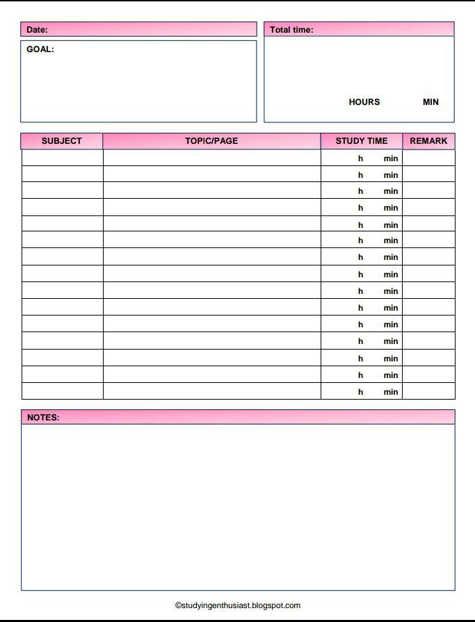 Study Printables