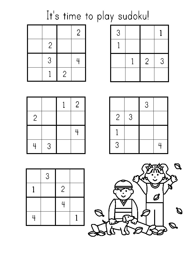 Sudoku For Kids Printable