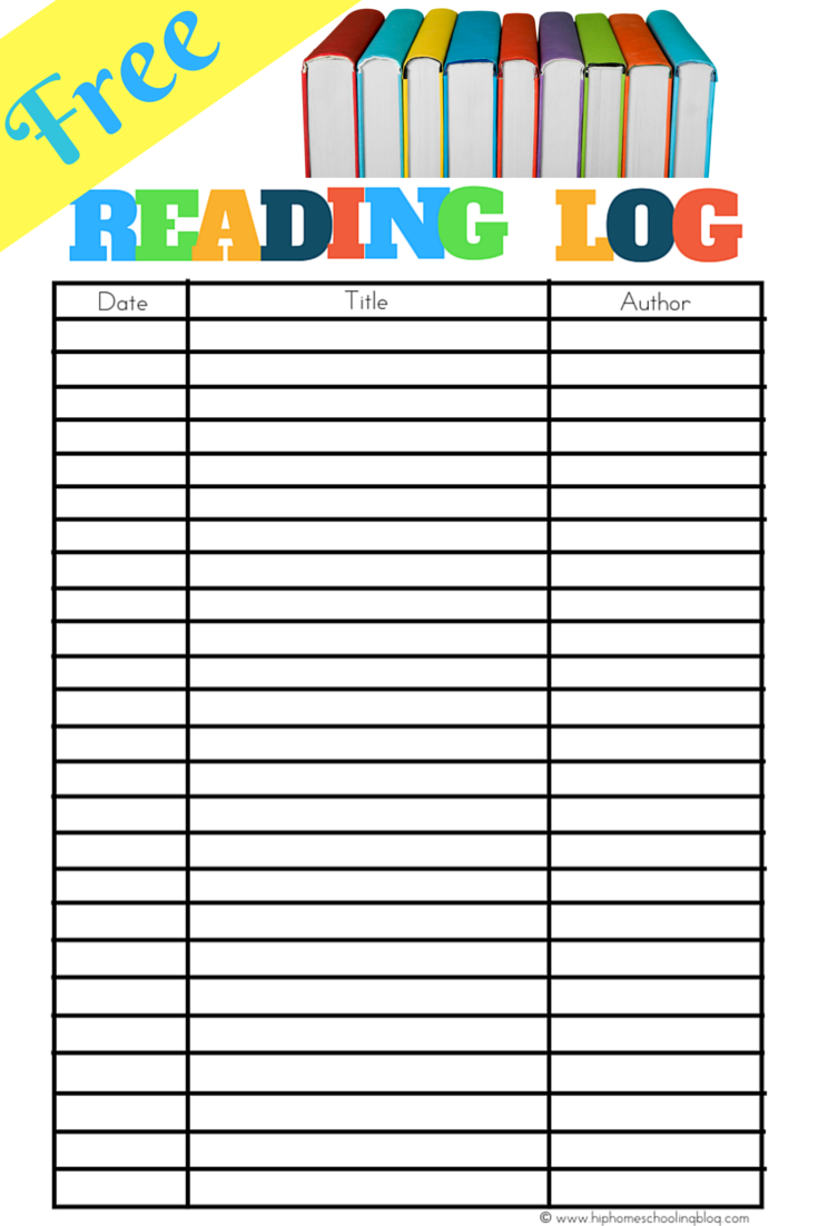 Free Printable Reading Log