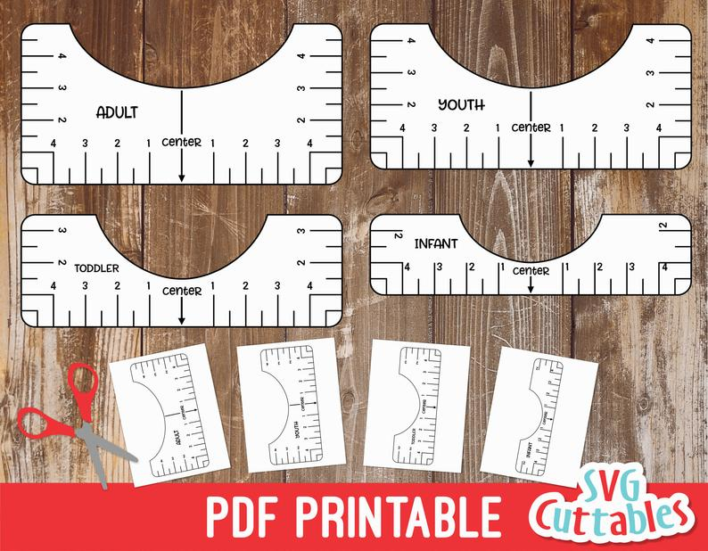 T Shirt Alignment Tool Printable PDF Printable Digital