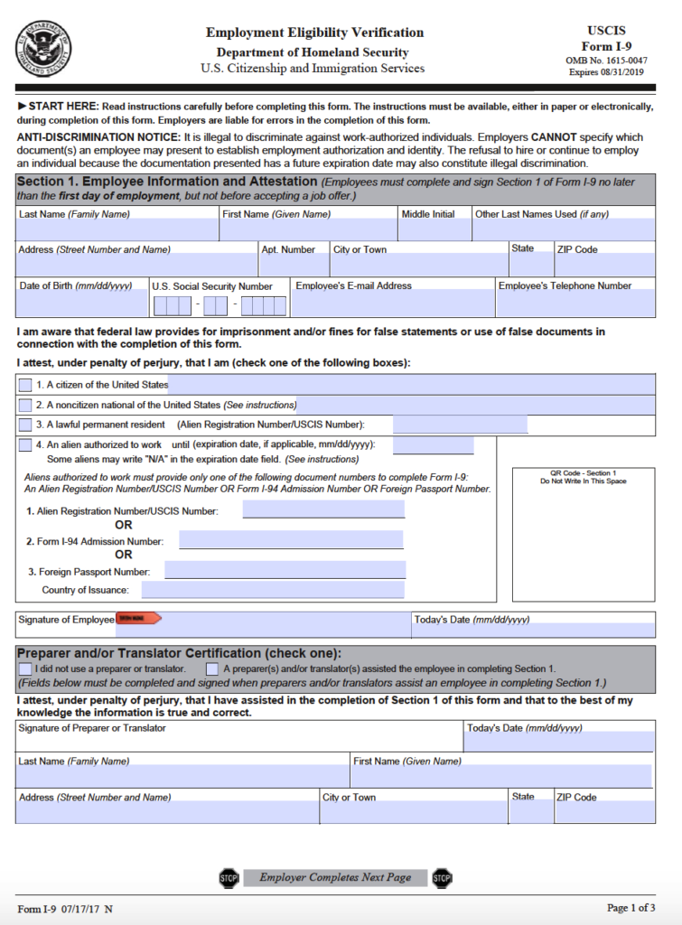 Take Printable I9 Tax Forms 2020 Calendar Printables
