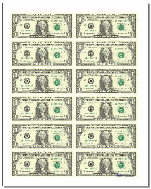 These Printable Play Money Sheets Can Be Cutup And Used