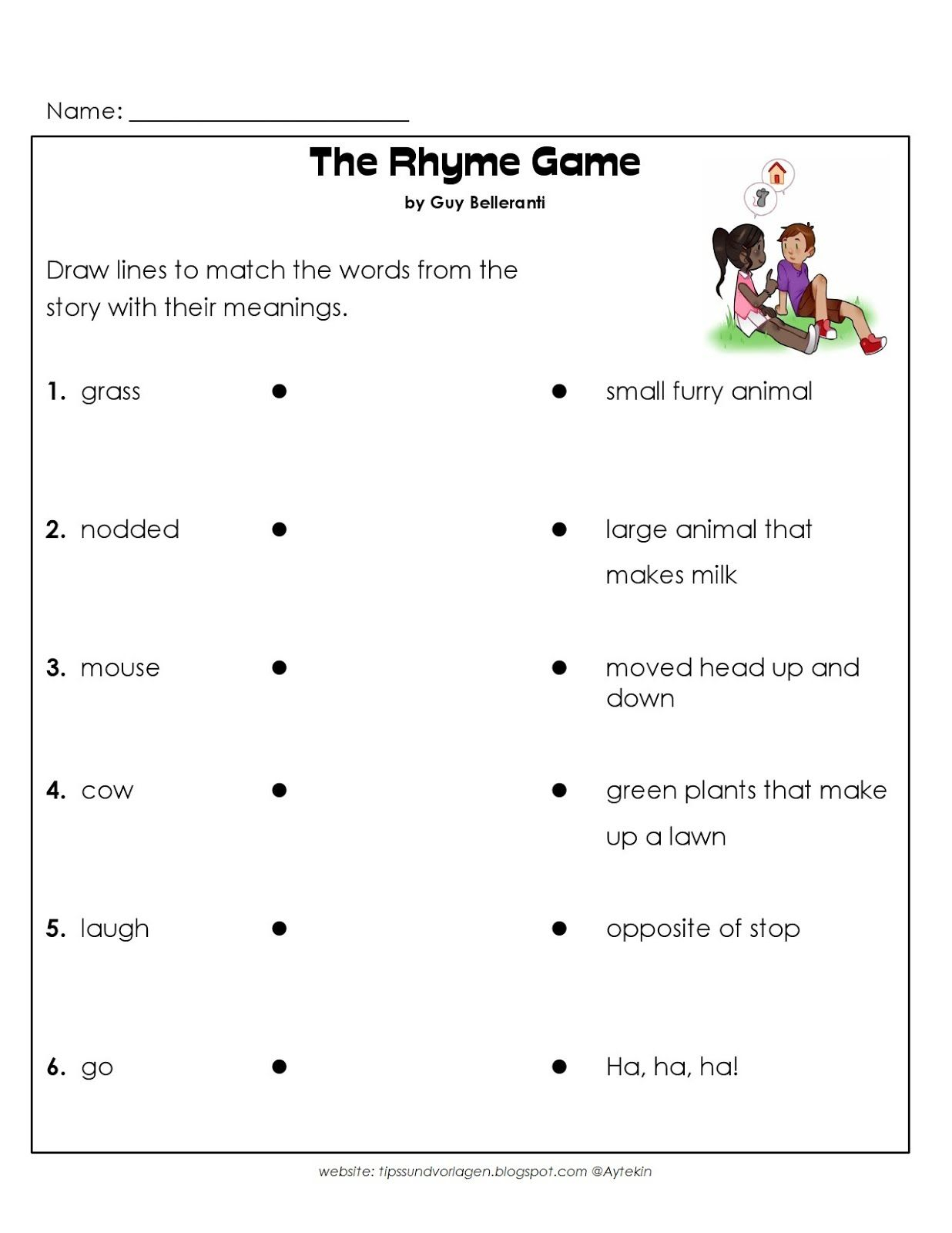 1st Grade English Worksheets