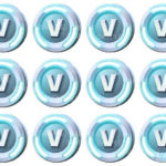 V Bucks Cupcake Topper Stickers Labels Tags DIY