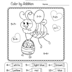 Valentine S Day Addition Worksheet Worksheets Worksheets