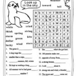 Weather Worksheets For 3rd Grade English Printable