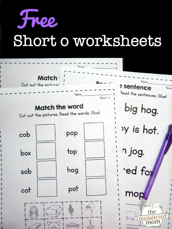Short O Free Printable Worksheets