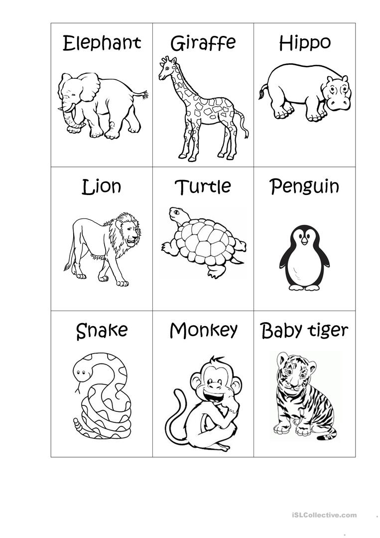 Free Printable Zoo Animals